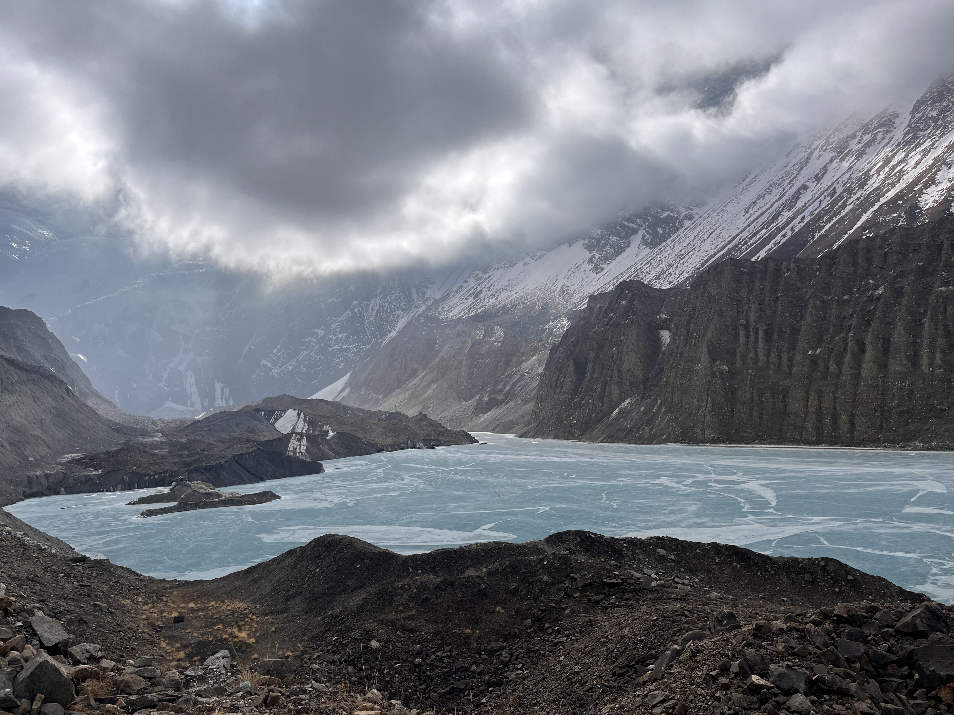 Narchang Lake at Annapurna North Base Camp.